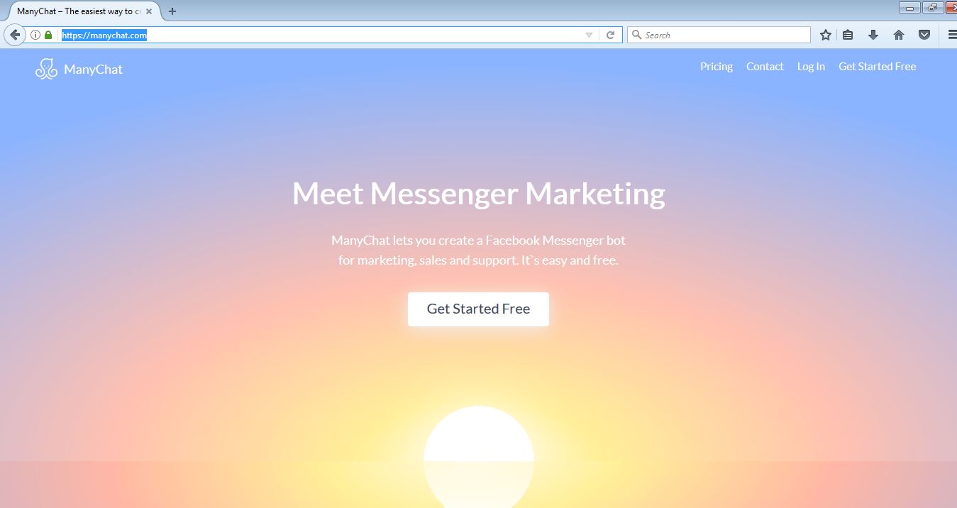 ManyChat Sign Up Scree