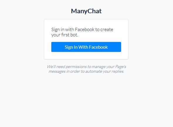 Connect ManyChat to Facebook 