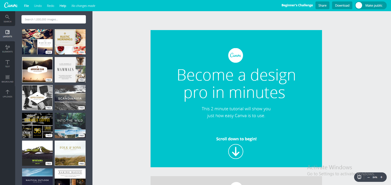 Canva Interface