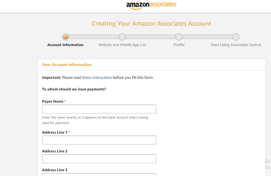 Amazon Affiliate Set Up