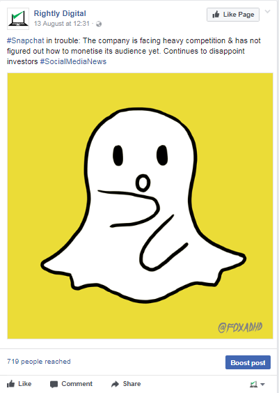 Facebook Page Likes Snapchat 