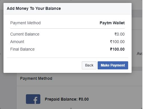 Facebook Payment