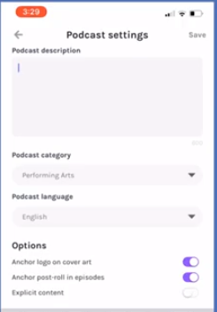 Fill out podcast description