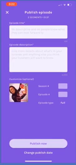 Publish your podcast using Anchor App