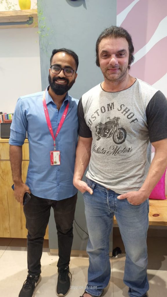 Clicked just after organizing a Live Instagram Session featuring Sohail Khan to promote a Filmmaking Course