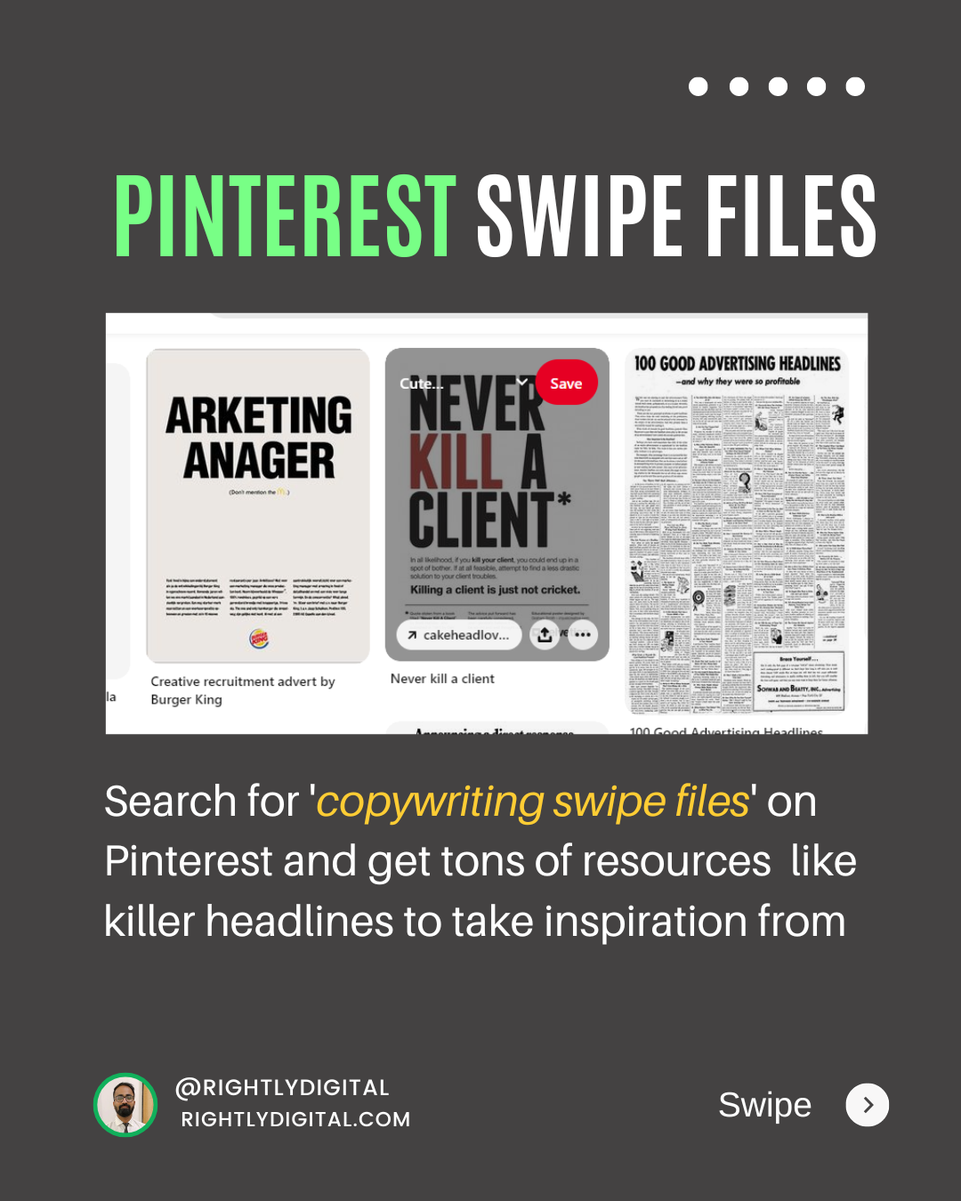 Pinterest Swipe files