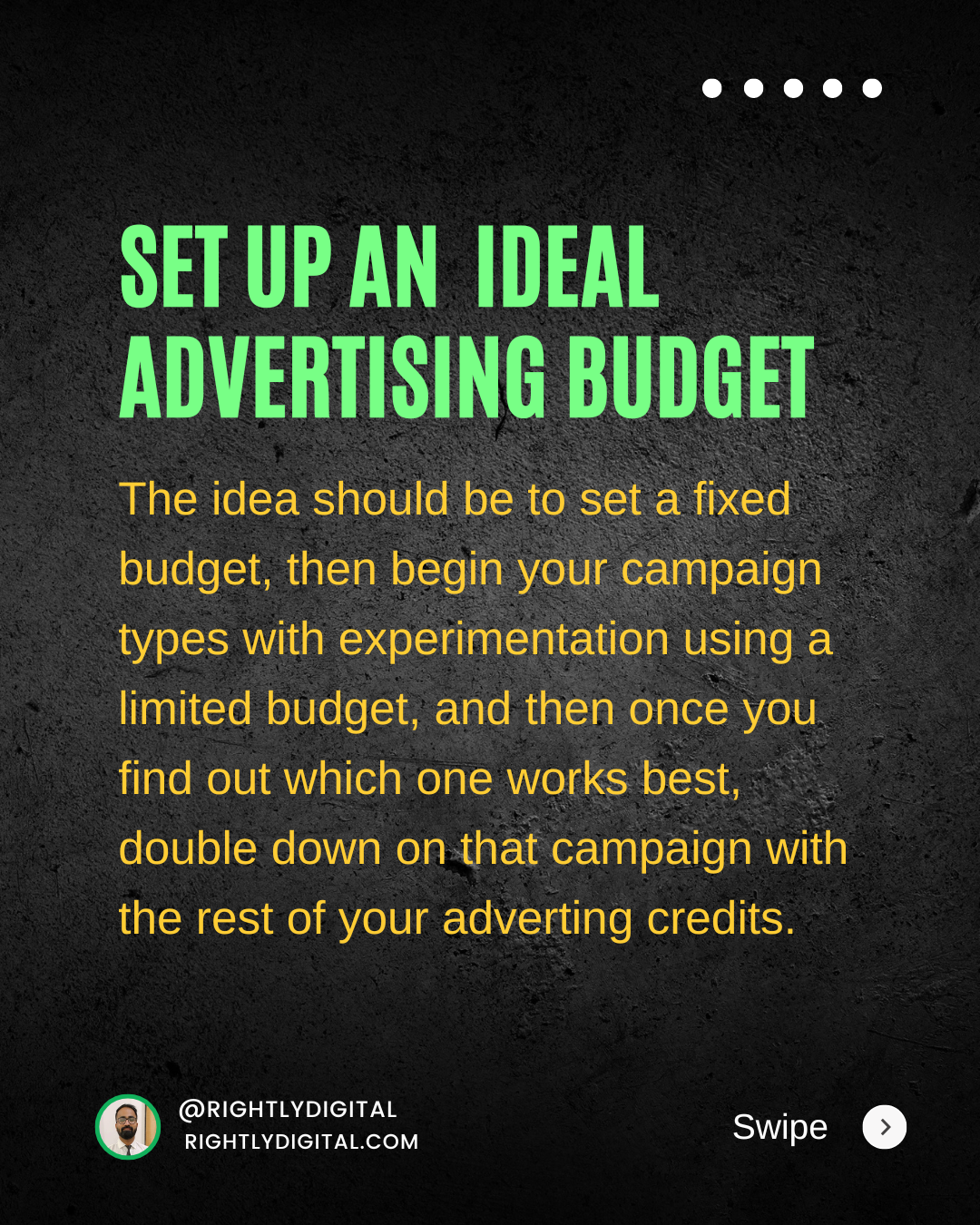 The idea should be to set a fixed budget, then begin your campaign types with experimentation using a limited budget, and then once you find out which one works best, double down on that campaign with the rest of your adverting credits.