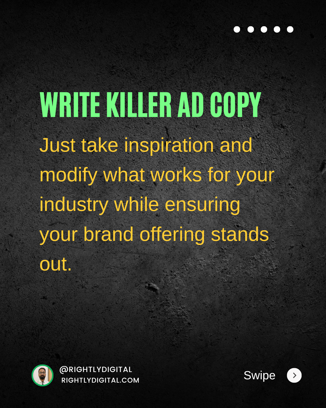 Write killer ad copy Just take inspiration and modify what works for your industry while ensuring your brand offering stands out.