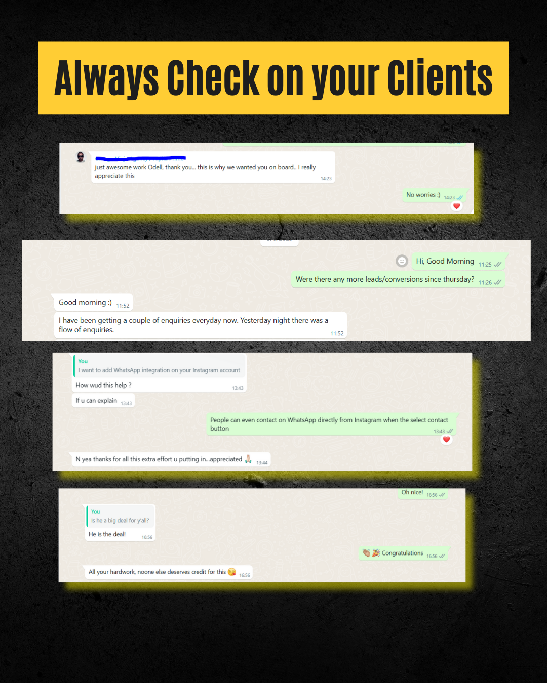 Freelancing client reviews