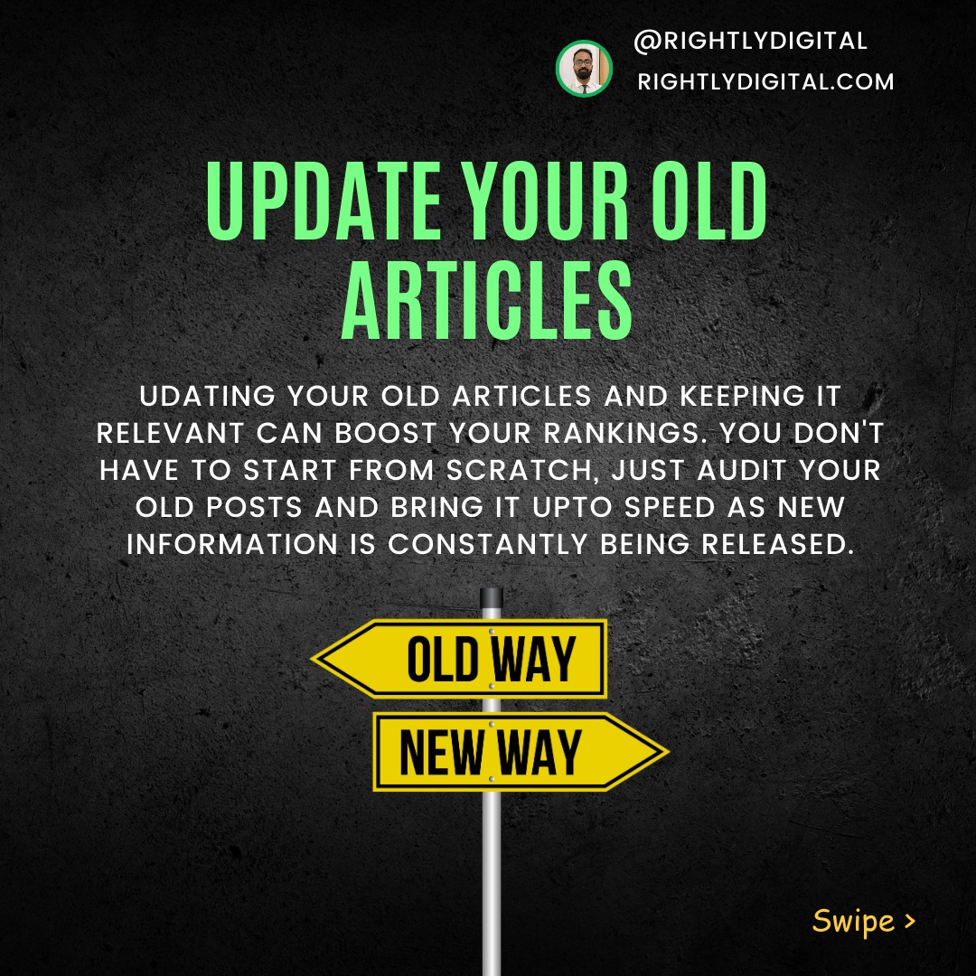 Update your old articles for SEO in 2023