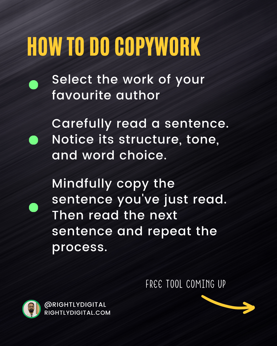 How to do copyworking