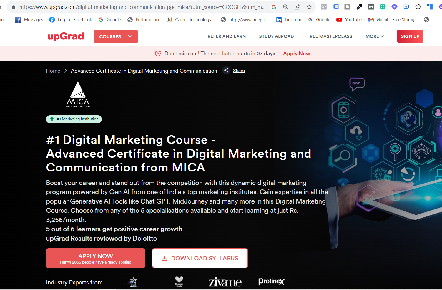 Landing page example to improve Google Ads Score