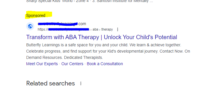 Paid ads for autism schools using Google Ads